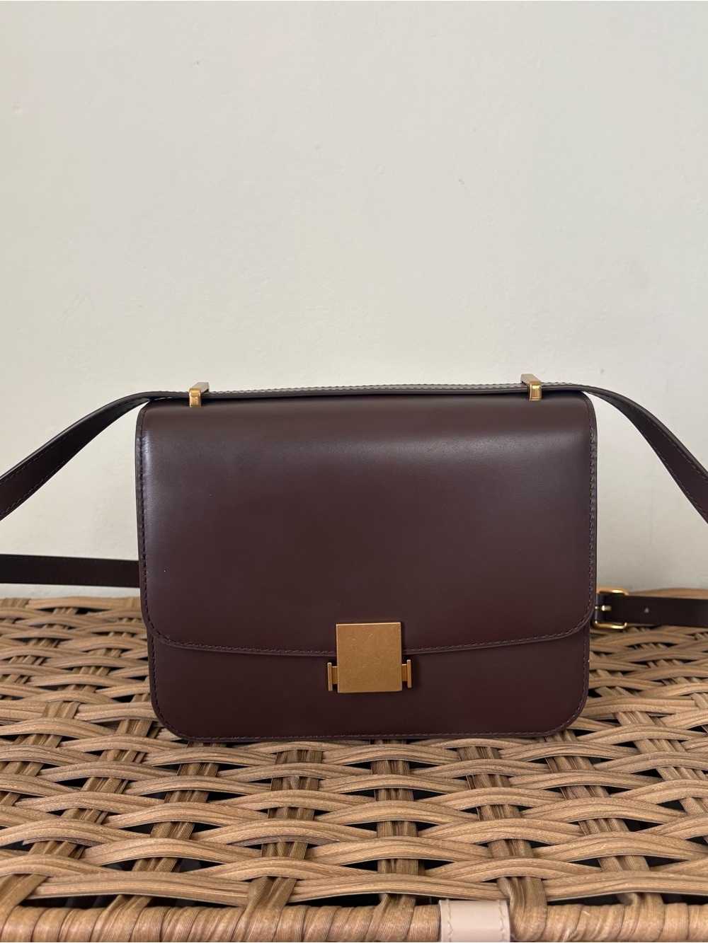 Quince Italian Leather Box Shoulder Bag